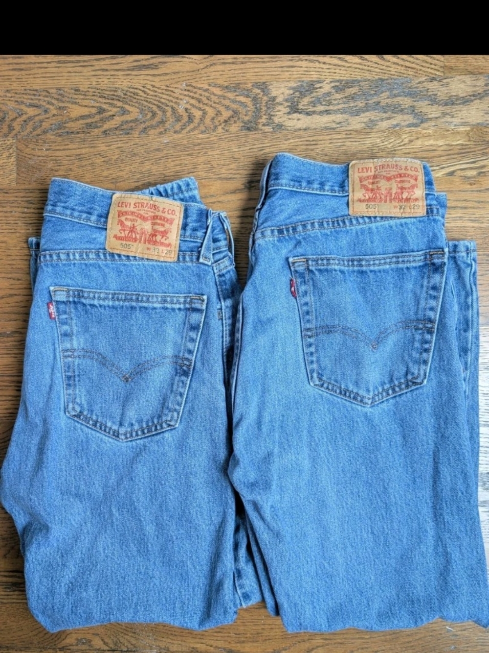Levi's 505 Men's Jeans Lot (2 Pairs) 32x29 Straight Regular Leg Blue 00505-4891